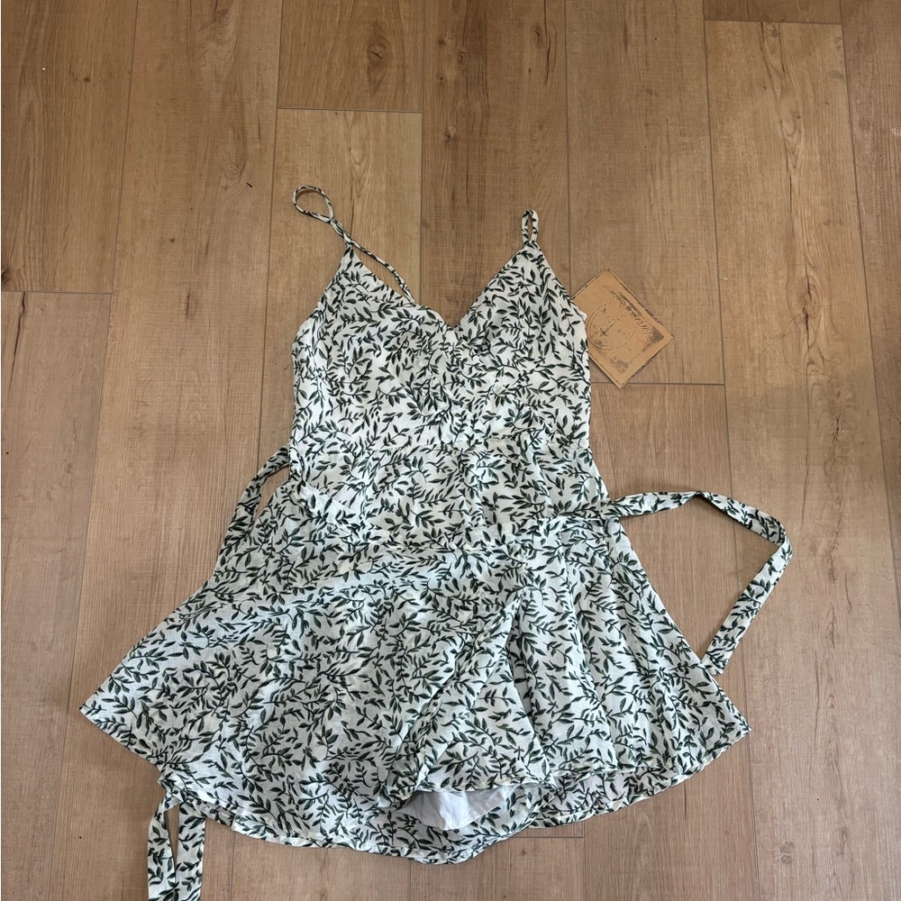 Floral Spaghetti Strap Romper Dress